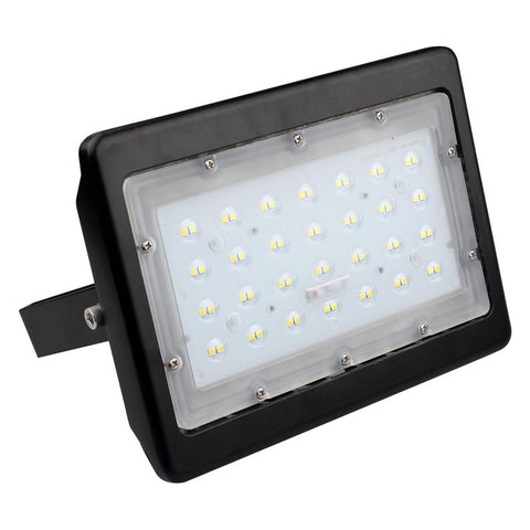 ZOHO | LED Flood Light | 30 Watt | 3819 Lumens | 5000K | 100V-277V | Yoke Mount | Black Housing | IP65 | UL & DLC Listed