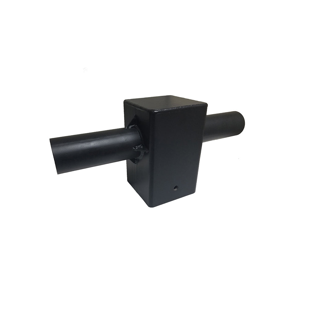 Tenon Adapter for 5" Square | Poles with 2 Horizontal | 180 Degree Tenons | Black - Beyond LED Technology