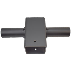 Tenon Adapter for 5" Square | Poles with 2 Horizontal | 180 Degree Tenons | Black - Beyond LED Technology