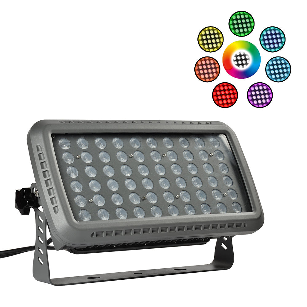 LSL | LED Flood Light | 100 Watt | RGB | 100V-277V | 36 Degree Beam Angle | Grey Housing | ETL Listed