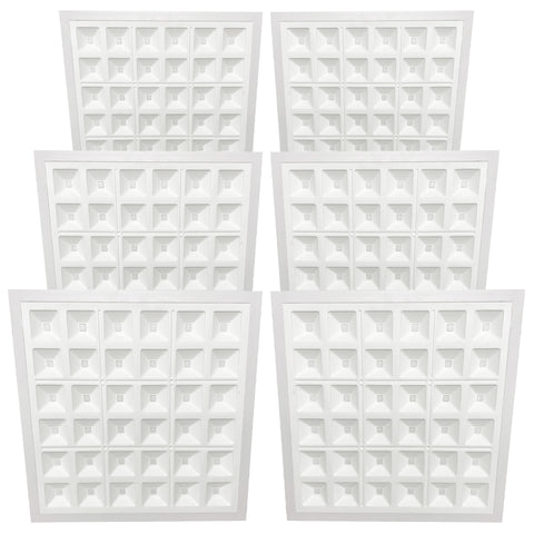 PIXEL SQUARE |LED Designer Troffers | 40 Watt | 5000 Lumens | 4000K | 100V-277V | 2X2 | ETL Listed | Pack of 6