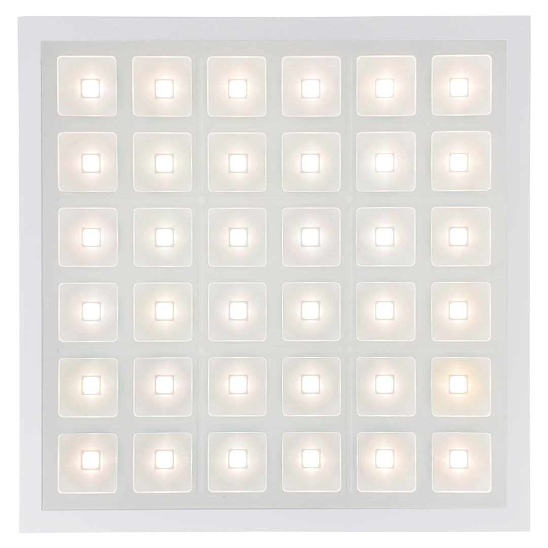 PIXEL SQUARE |LED Designer Troffers | 40 Watt | 5000 Lumens | 4000K | 100V-277V | 2X2 | ETL Listed | Pack of 6