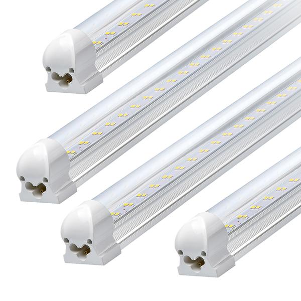 YONAH | LED Linkable Integrated Tube | 60 Watt | 8400 Lumens | 6500K | 100V-277V | 8' | Clear Lens | ETL Listed | Pack of 4