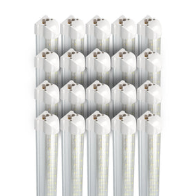 YONAH | LED Linkable Integrated Tube | 60 Watt | 8400 Lumens | 6500K | 100V-277V | 8ft | Striped Lens | ETL Listed | Pack of 20 - Beyond LED Technology