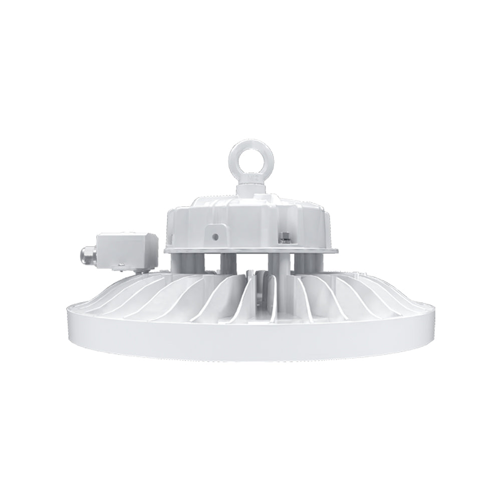 JUNIOR | LED Round High Bay | 150 Watt | 21902 Lumens | Adjustable CCT 3000K-4000K-5000K | 100V-277V | White Housing | IP65 | UL Listed