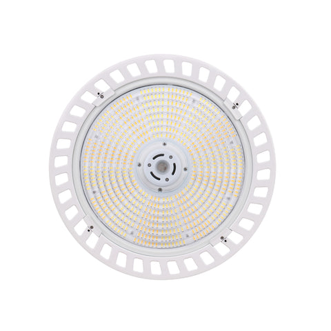 JUNIOR | LED Round High Bay | 150 Watt | 21902 Lumens | Adjustable CCT 3000K-4000K-5000K | 100V-277V | White Housing | IP65 | UL Listed