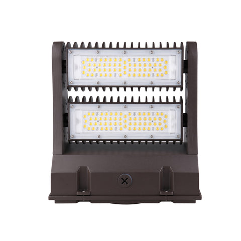 PARKER | LED Rotatable Wall Pack | Adj Watt 80W/100W/120W | 16527 Lumens | 5000K | 100V-277V | Bronze Housing | IP65 | UL & DLC Listed