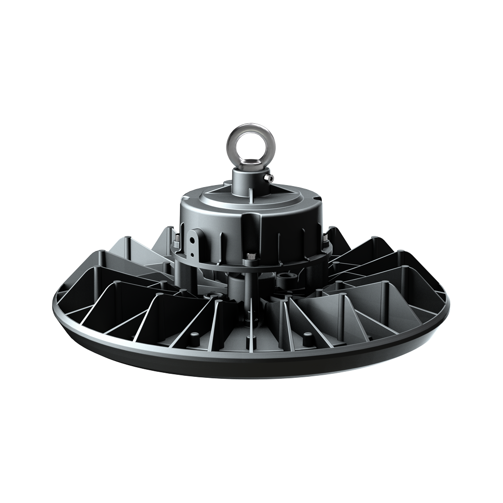 ARCADIA | LED UFO Fixture | 150 Watt | 25500 Lumens | 5000K | 100V-277V | Bubble | Black Housing | IP65 | UL & DLC Listed