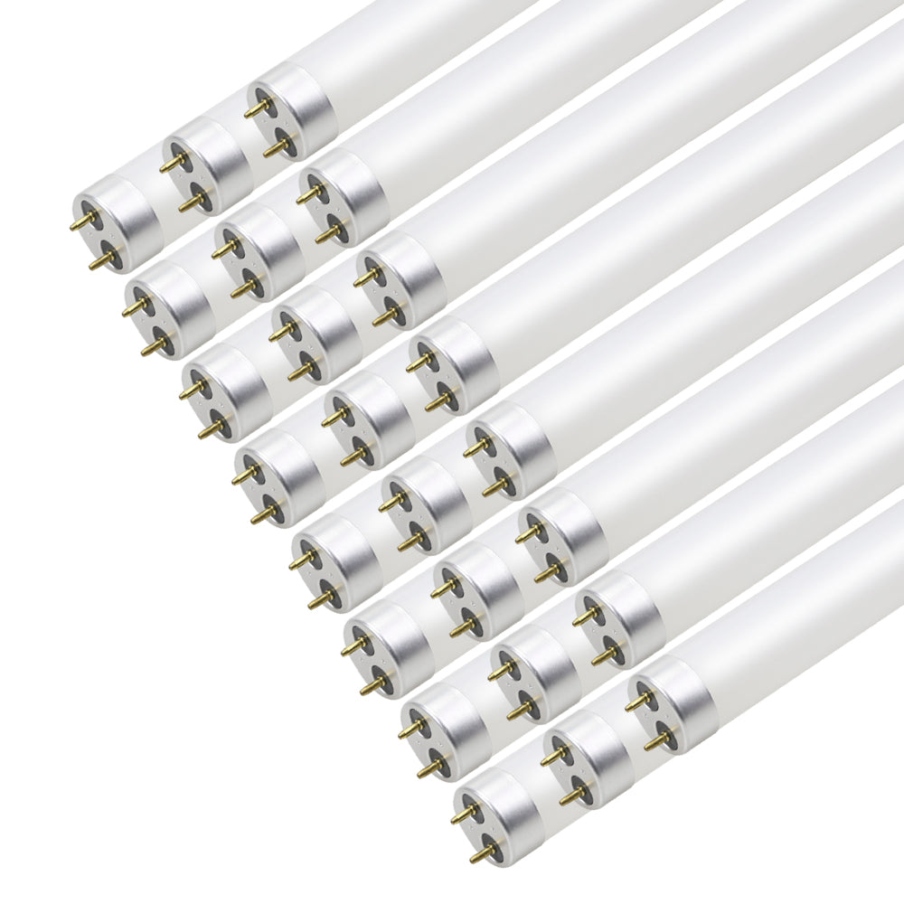 MR | LED T8 Glass Tube | 18 Watt | 2724 Lumens | 5000K | 120V-277V | 4ft | Frosted Lens | Type B | Single & Double Ended Power | UL & DLC Listed | Pack of 25 - Beyond LED Technology