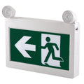 H3 | LED Running Man Combo Safety Exit Sign | 4W | 6000-7000K | Green | 120-347V | 3.6V 1000mAh Ni-Cd Battery | Single & Double Face | UL Listed | Pack of 2 - Beyond LED Technology