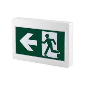 H3 | LED Running Man Safety Exit Sign | 3.5W | 6000-7000K | Green | 120-347V | 3.6V 1000mAh Ni-Cd Battery | Single & Double Face | UL Listed | Pack of 2 - Beyond LED Technology