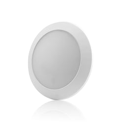 PLANO | LED Disk Downlight | 20 Watt | 1600 Lumens | 5000K | 120V | 8in | Dimmable | White Housing | UL & ES Listed - Beyond LED Technology