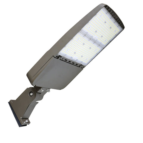 BLUE | LED Area Light | Adj Watt 240W/260W/280/310W | 47430 Lumens | 5000K | 120V-277V | Flexible Straight Arm | Bronze Housing | IP65 | UL & DLC Listed - Beyond LED Technology