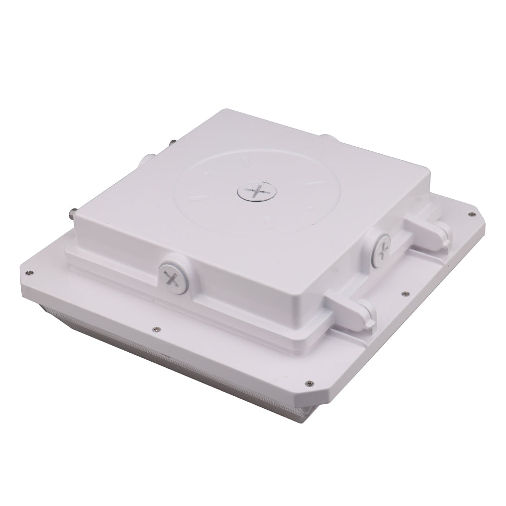 EVERETT | LED Parking Garage Light | 90 Watt | 12600 Lumens | Adjustable CCT 3000K-4000K-5000K | 100-277V | White Housing | IP65 | UL & DLC Listed - Beyond LED Technology