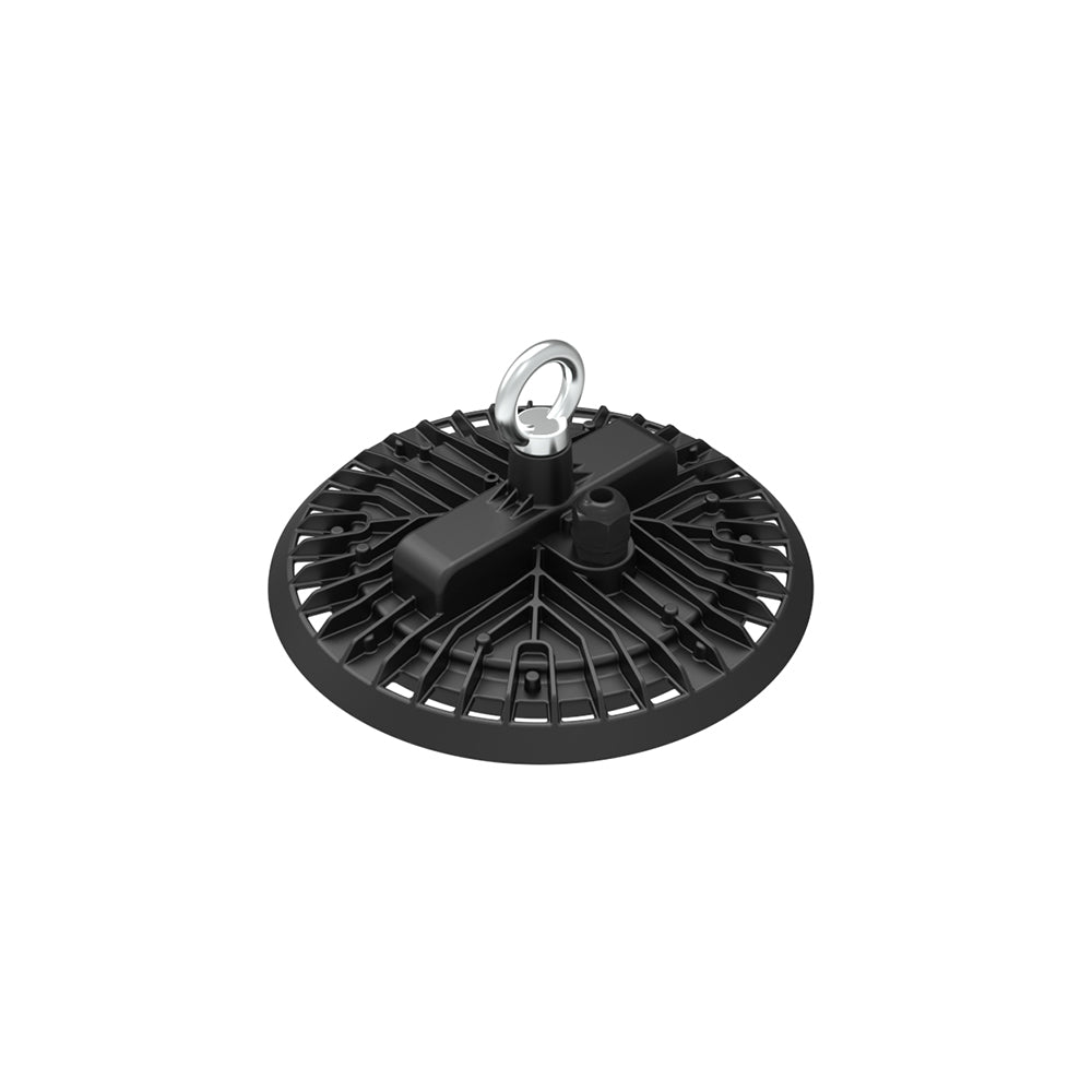 FEATHER | LED Round High Bay | 80 Watt | 8800-9200 Lumens | 5000K | 120V | DOB | Black Housing | IP65 | UL Listed - Beyond LED Technology