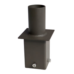 Pole Mount | 2-3/8” O.D Tenon | 4” Pole Square Adaptor | Tenon Mount | Bronze - Beyond LED Technology