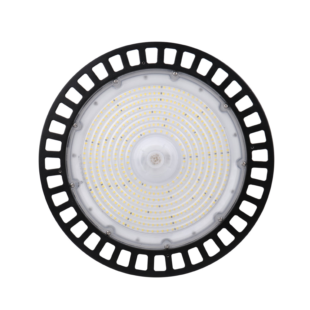 PEAK | LED Round High Bay | 100 Watt | 14500 Lumens | 5000K | 120-277V | Dimmable | Black Housing | IP65 | UL & DLC Listed - Beyond LED Technology