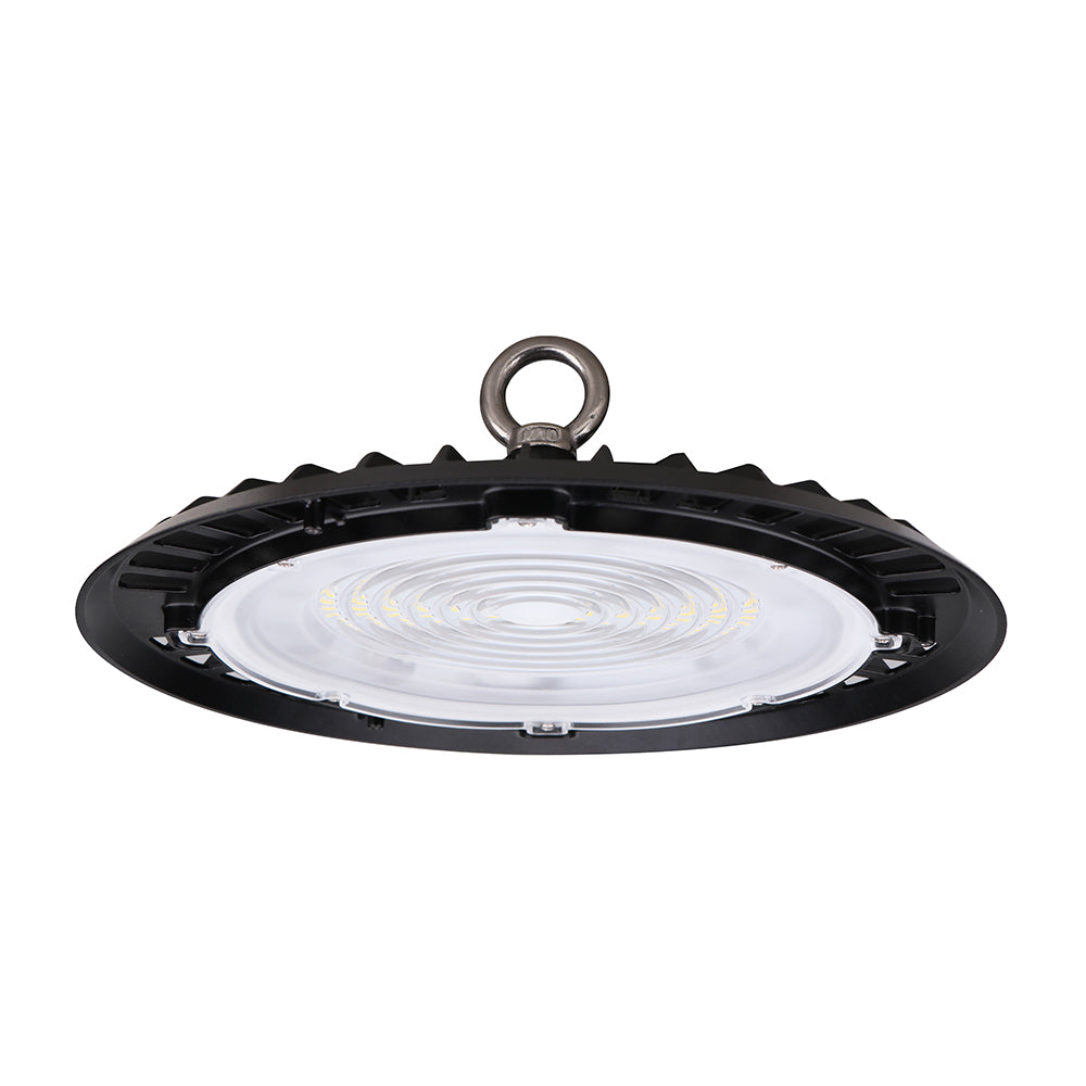 FEATHER | LED Round High Bay | 150 Watt | 16500-17250 Lumens | 5000K | 120V | DOB | Black Housing | IP65 | UL Listed - Beyond LED Technology