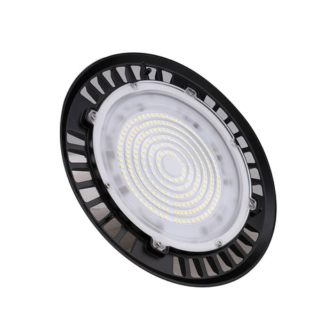 FEATHER | LED Round High Bay | 150 Watt | 16500-17250 Lumens | 5000K | 120V | DOB | Black Housing | IP65 | UL Listed - Beyond LED Technology