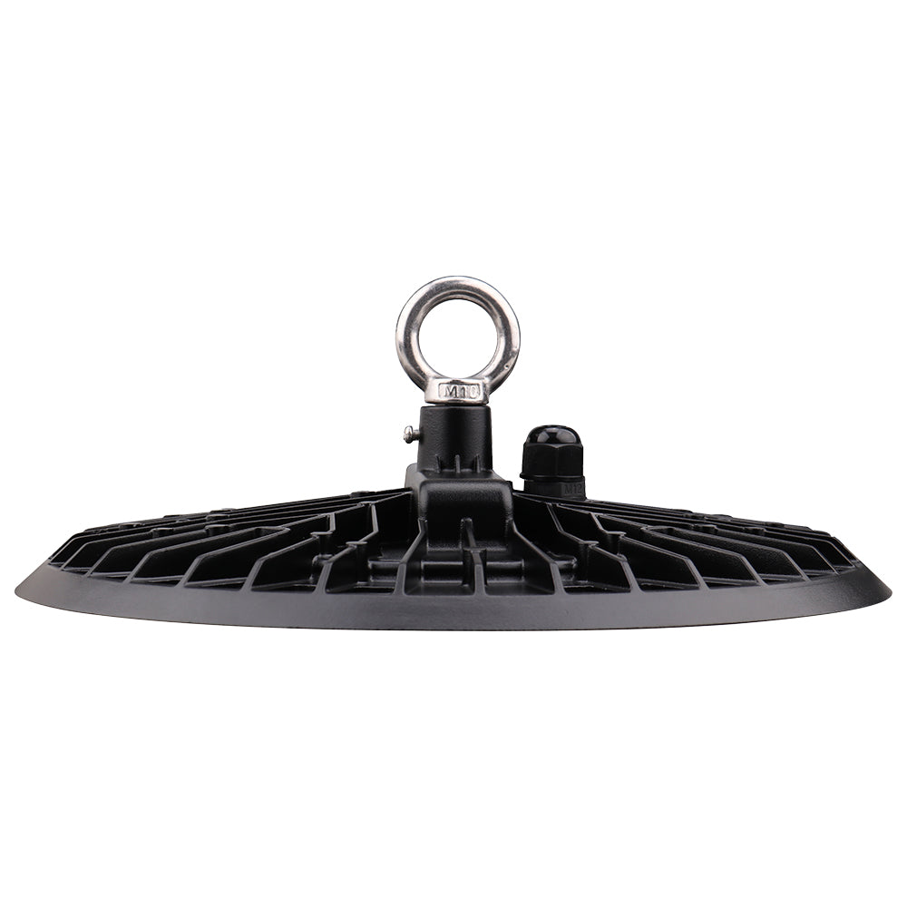 FEATHER | LED Round High Bay | 150 Watt | 16500-17250 Lumens | 5000K | 120V | DOB | Black Housing | IP65 | UL Listed - Beyond LED Technology