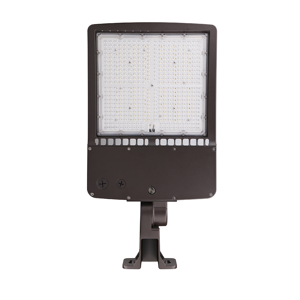 POLAR 5th GEN | LED Flood Light | Adj Watt 200W/240W/300W | 28000-42000 Lumens | CCT 5000K | 120V-277V | Yoke Mount | Bronze Housing | IP65 | UL & DLC Listed - Beyond LED Technology