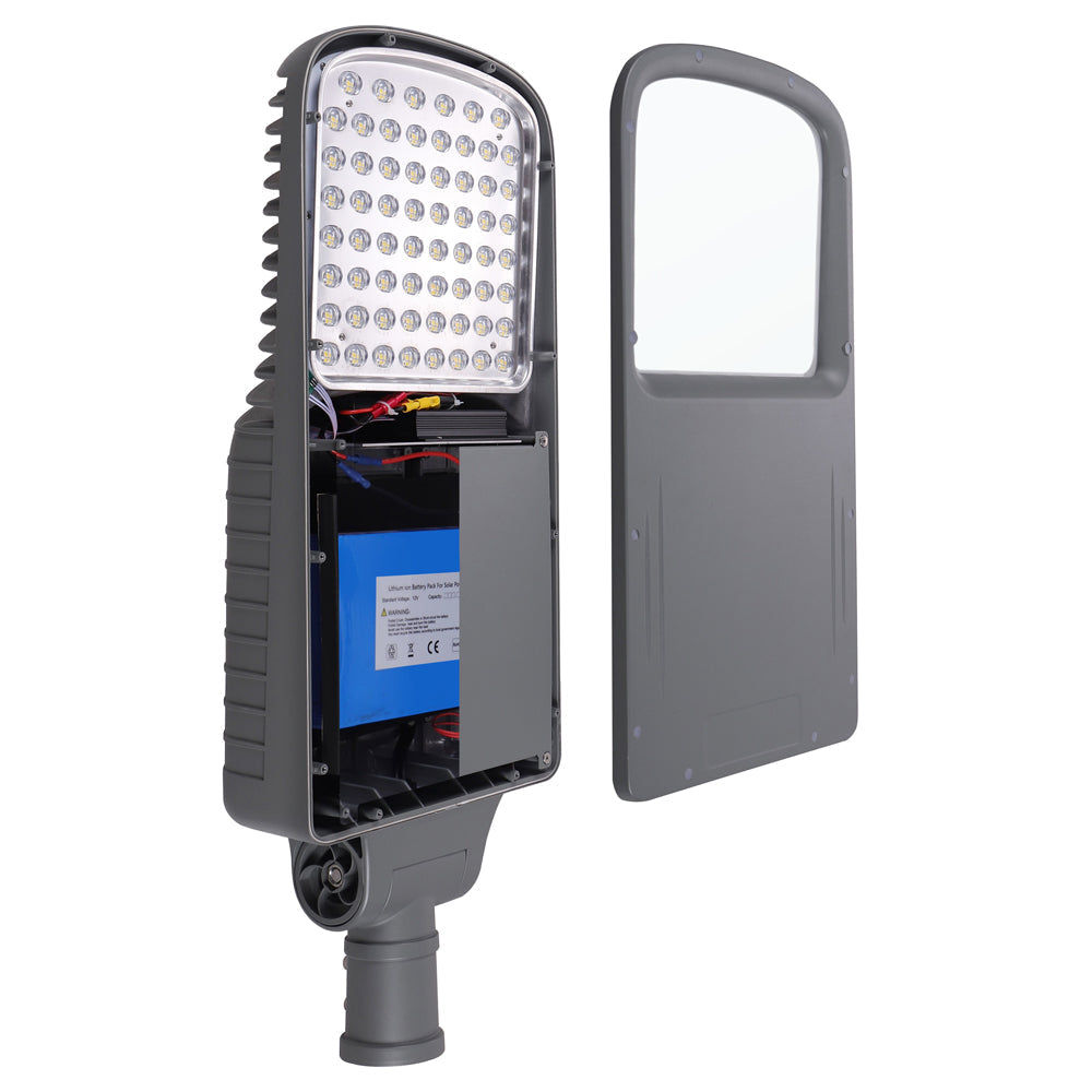 VISTA | Solar LED Street Light | 100 Watt | 12800 Lumens | 5000K | Smart Street Light | Built In Bluetooth | Smart App included | Parking Lot Light | Solar All in One SE Street Light | 3 Years Warranty - 3
