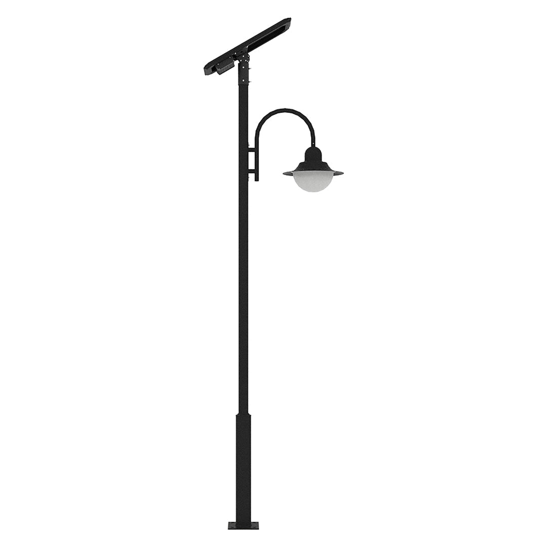 CAPE | Solar Street Pole Light | 40 Watt | 6000 Lumens | 5000K | Black Housing | Pathway Lighting | Garden Light | Solar Post Top CAPE Light | 5 Years Warranty - Beyond LED Technology