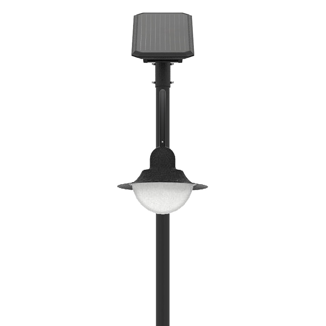 CAPE | Solar Street Pole Light | 40 Watt | 6000 Lumens | 5000K | Black Housing | Pathway Lighting | Garden Light | Solar Post Top CAPE Light | 5 Years Warranty - Beyond LED Technology