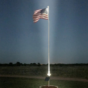 APOLLO | Solar Flag Pole Light | 18 Watt | 1980 Lumens | 6000K | 1 Year Warranty - Beyond LED Technology