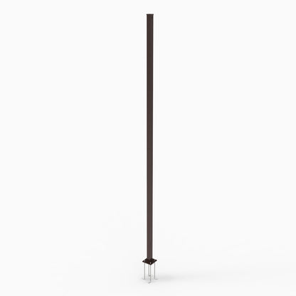 M45 | Square Steel Pole | 4"X4" | 20ft | Bronze Housing | W/Base plate & J Bolt - Beyond LED Technology