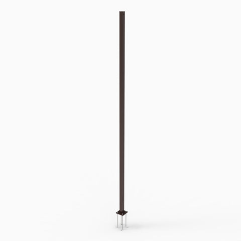 M45 | Square Steel Pole | 4"X4" | 20ft | Bronze Housing | W/Base plate & J Bolt - Beyond LED Technology