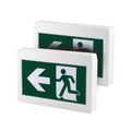 H3 | LED Running Man Safety Exit Sign | 3.5W | 6000-7000K | Green | 120-347V | 3.6V 1000mAh Ni-Cd Battery | Single & Double Face | UL Listed | Pack of 2 - Beyond LED Technology
